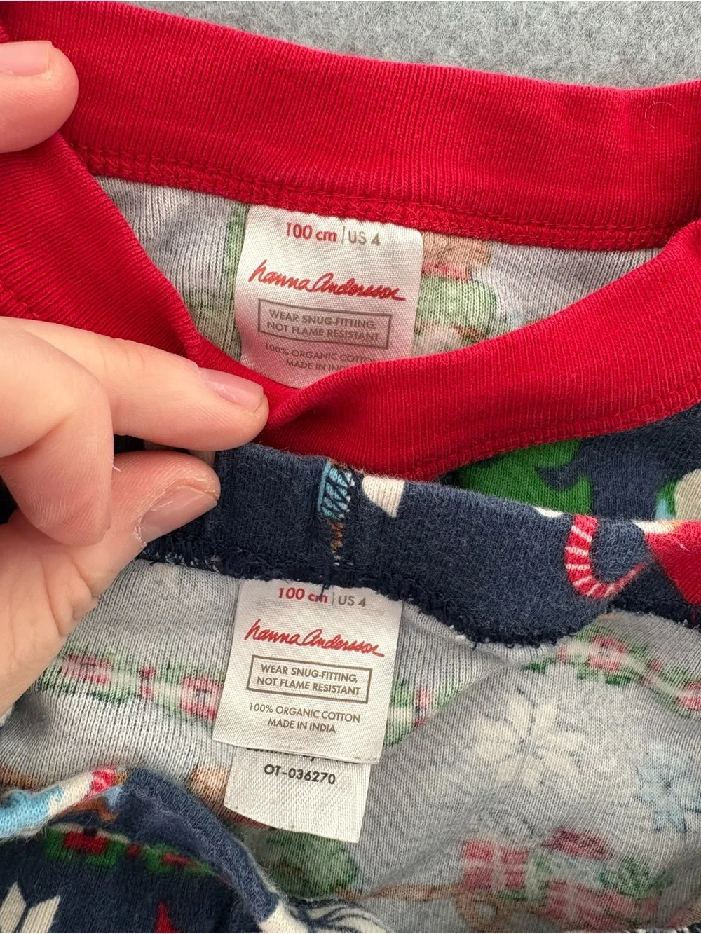 Hanna Andersson Navy Gnome Fair Isle Cotton Christmas Pajamas Size 4